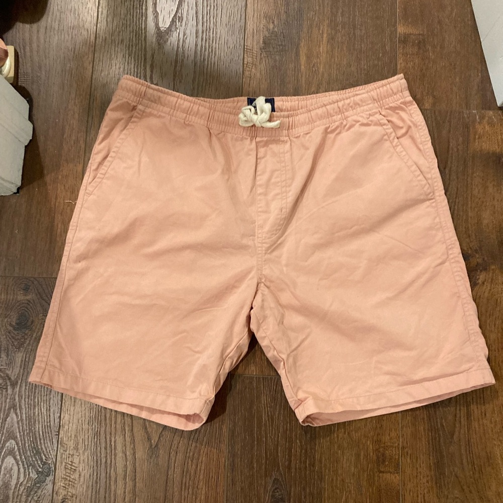 Mens salmon drawstring shorts size XL